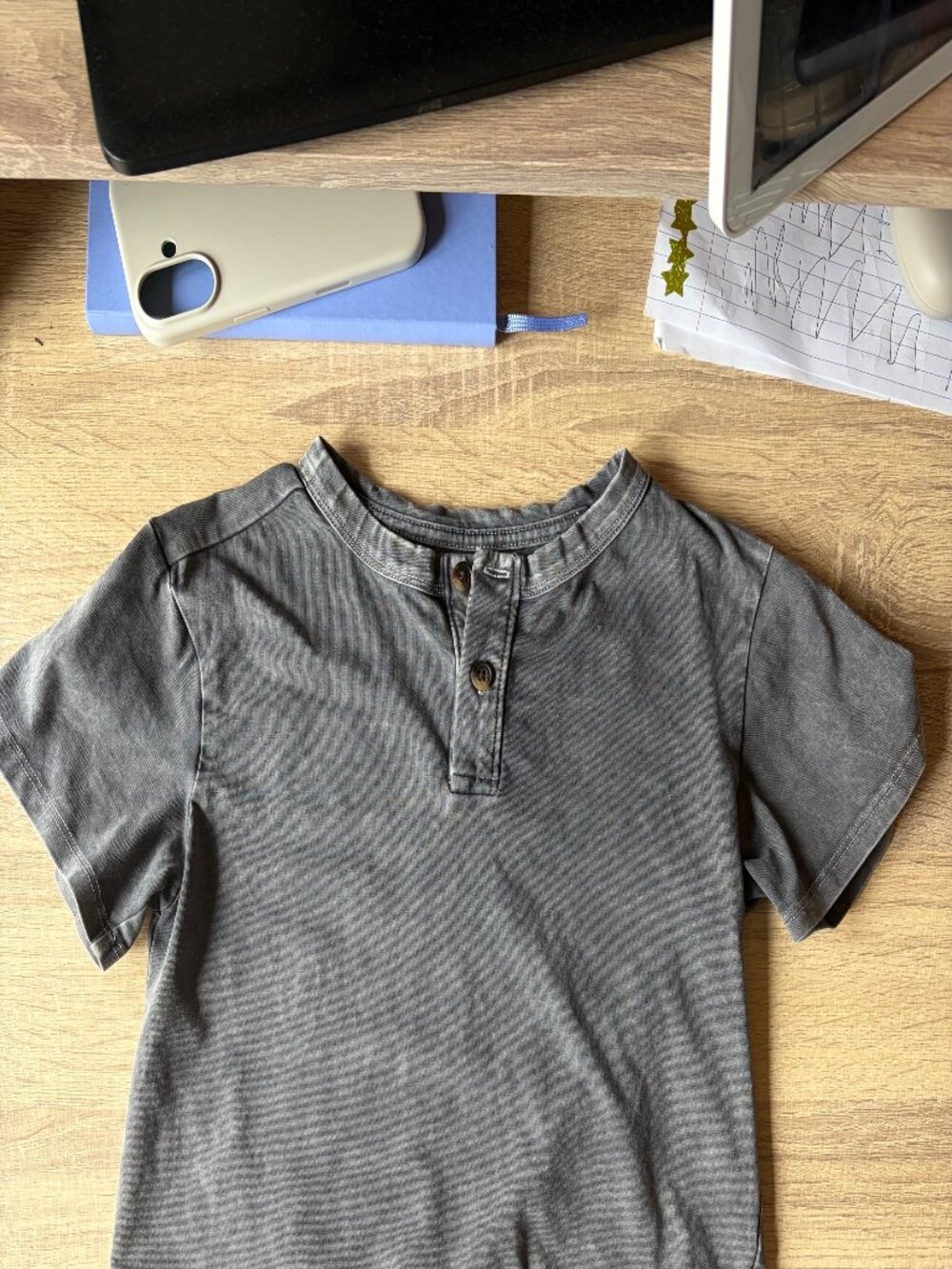 Black Henley Short Sleeve